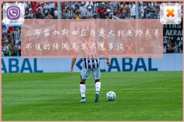 法布雷加斯回应与意大利老帅关系不佳的传闻表示不愿多谈
